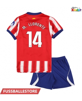 Günstige Atletico Madrid Marcos Llorente #14 Heimtrikotsatz Kinder 2026-27 Kurzarm (+ Kurze Hosen)